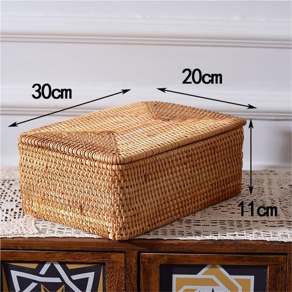 Ruiziliang Paniers, 1 boîte de Rangement tissée Manuelle en Vigne d'automne, Panier for vêtements, Jouets et Articles Divers(5pcs/Set)