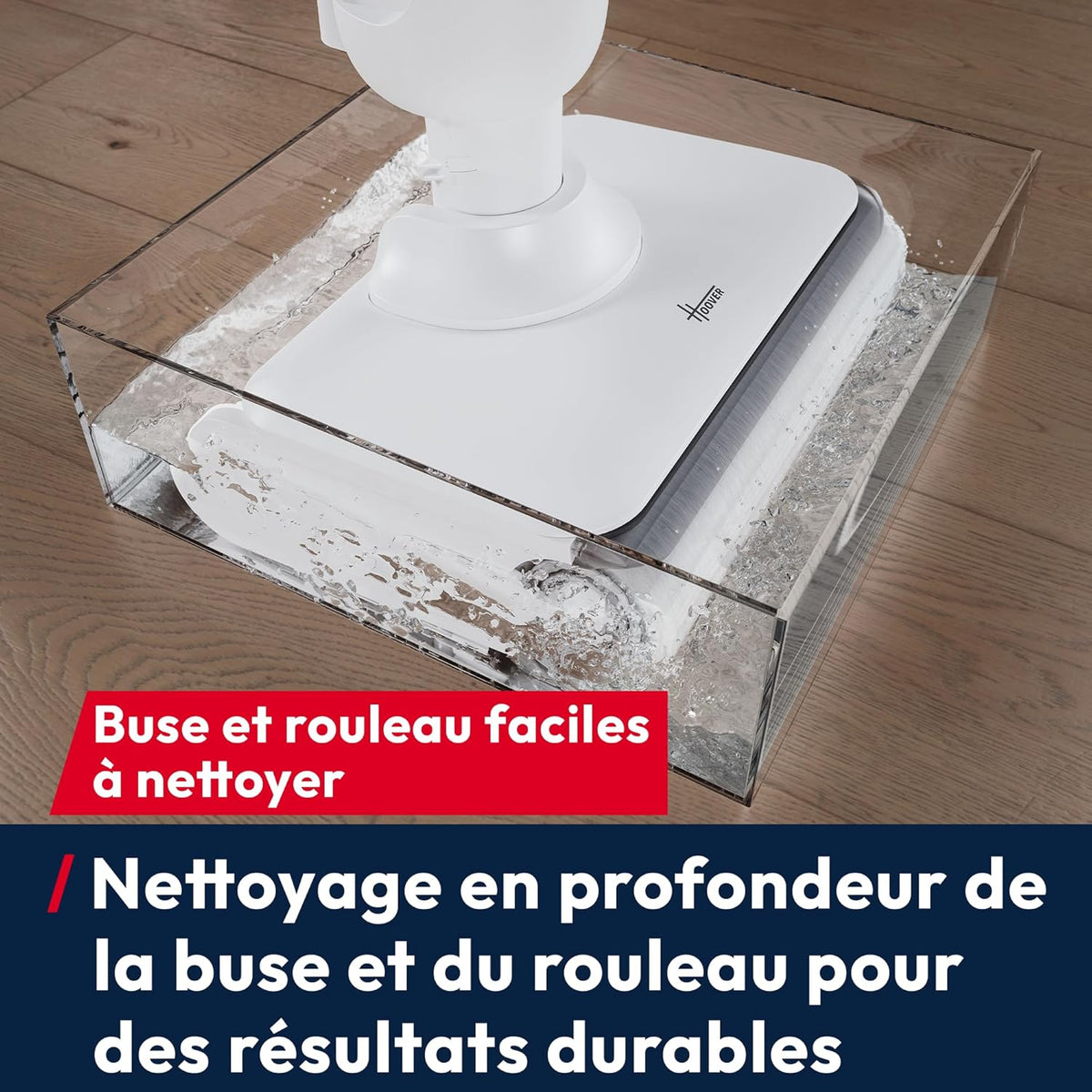 Hoover HW400 Aspirateur Laveur, sans Fil, Eau et Poussières, 180° à Plat, 50Min Autonomie, Techologie Anti-emmêlement, Auto-Nettoyage 70°C et Séchage 30Min, Nettoyage Triple Bord, 17000 Pa