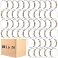 Lukmaa Lot de 50 tambourins de mariage en vrac de 15,2 cm pour adultes - Cadeau de percussion à main en bois et métal - Instrument éducatif musical pour église, fête de mariage