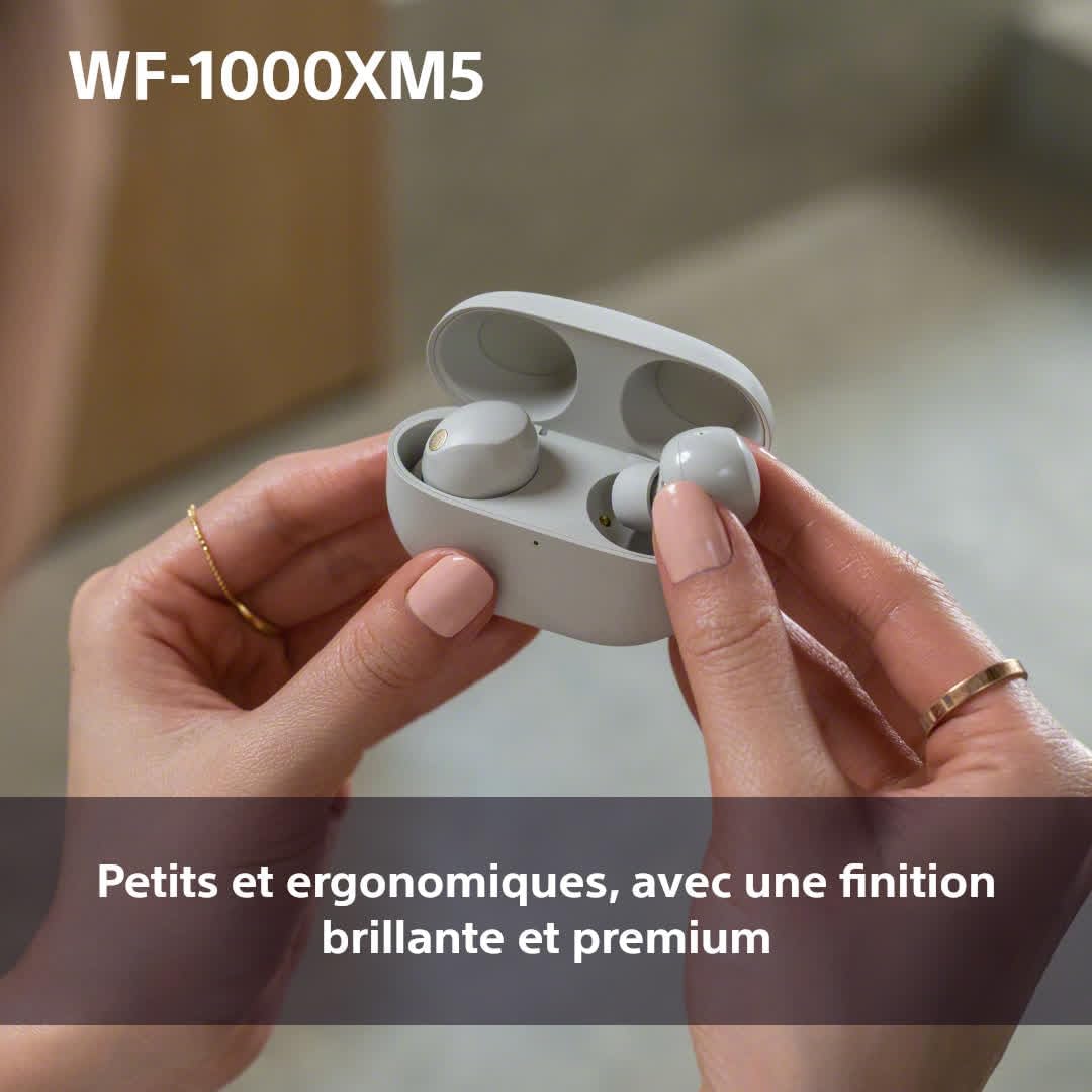WF-1000XM5 écouteurs sans Fil à réduction de Bruit, Bluetooth, Intra-Auriculaires avec Micro, 36 Heures d'autonomie, Charge Rapide, IPX4, Compatible iOS et Android - Noir