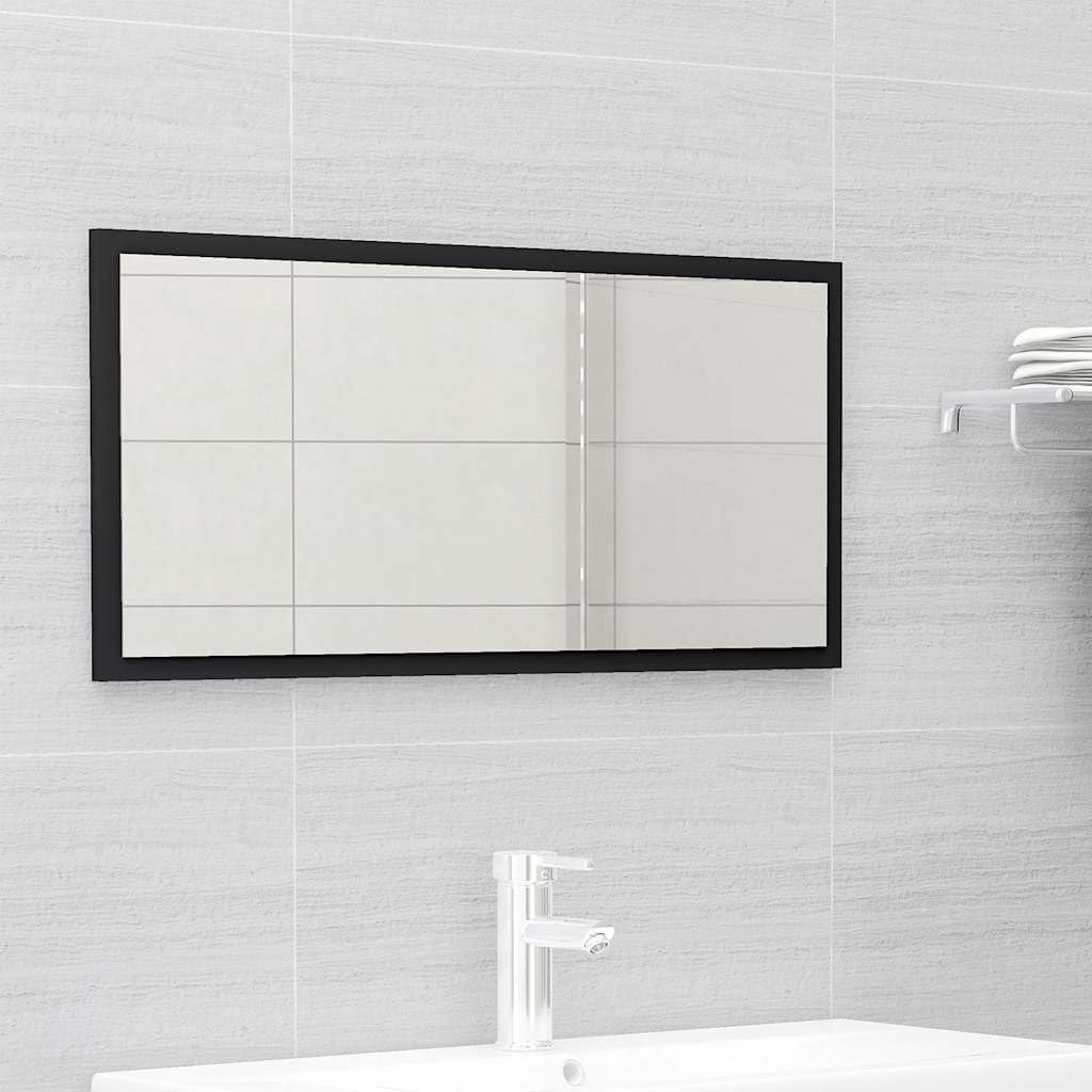 BOWEKAM Meubles, ensembles de meubles, ensembles de meubles de salle de bain, ensemble de meubles de salle de bain 2 pièces en bois d'ingénierie noir