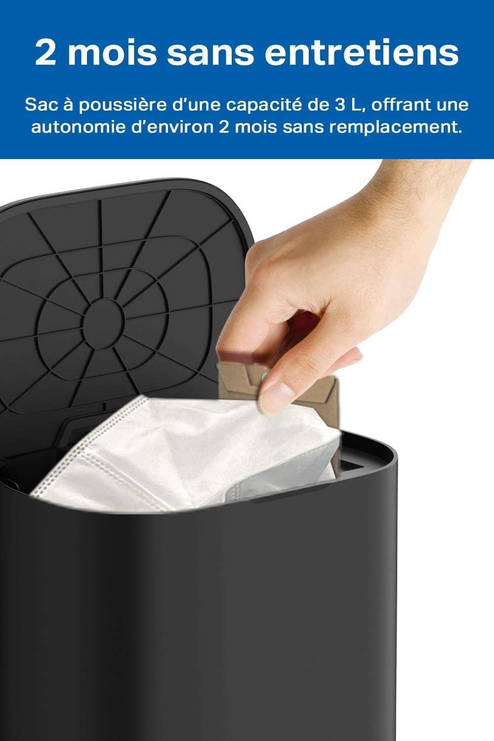 Tapo Aspirateur Robot Laveur 2 en 1 RV20Max Plus, Vidage Automatique, Silencieux ultra fin, Ultra puissante de 5300Pa, Navigation LiDAR, Auto-Charge Autonomie 180min, Tapis et Poils d'animaux