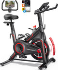 TOPUTURE Vélo D'appartement Connecté APP,Velo D appartement Résistance Magnétique 100 Niveau,Silencieux,LCD Ergomètre,Vélo Exercice Cardio Machine,Personnaliser Votre Sport Maison,Capacité 150KG