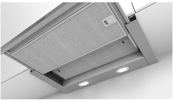 Bosch DFM064W54 Hotte télescopique Série 2, 1 moteur, 3 vitesses d'aspiration Eclairage LED, 60 cm, Silver