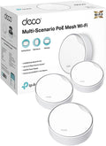 TP-Link Deco WiFi 6 Mesh AX3000Mbps bi-Bande avec PoE Deco X50-PoE(3-Pack), Couverture de 600㎡, 1 Port 2,5 Gbit/s + 1 Port Gigabit, AI-Driven Mesh