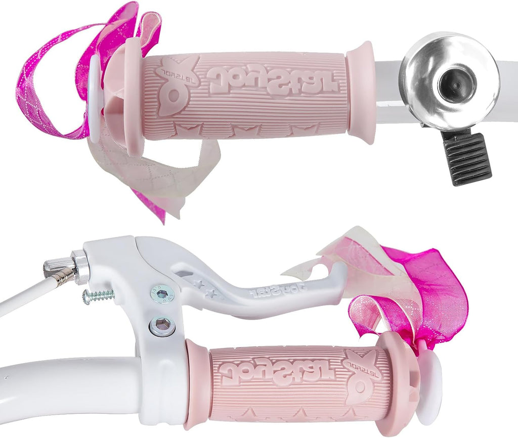 JOYSTAR Vélo Licorne 12/14/16/18 Pouces pour Filles 2-9 Ans, vélo Enfant avec siège vélo poupée et Roues stabilisatrices& Panier