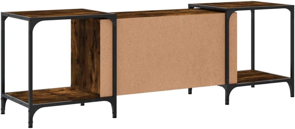 Lauuoeriau Meuble TV en chêne fumé pour maison et jardin, 153 x 37 x 50 cm, bois d'ingénierie