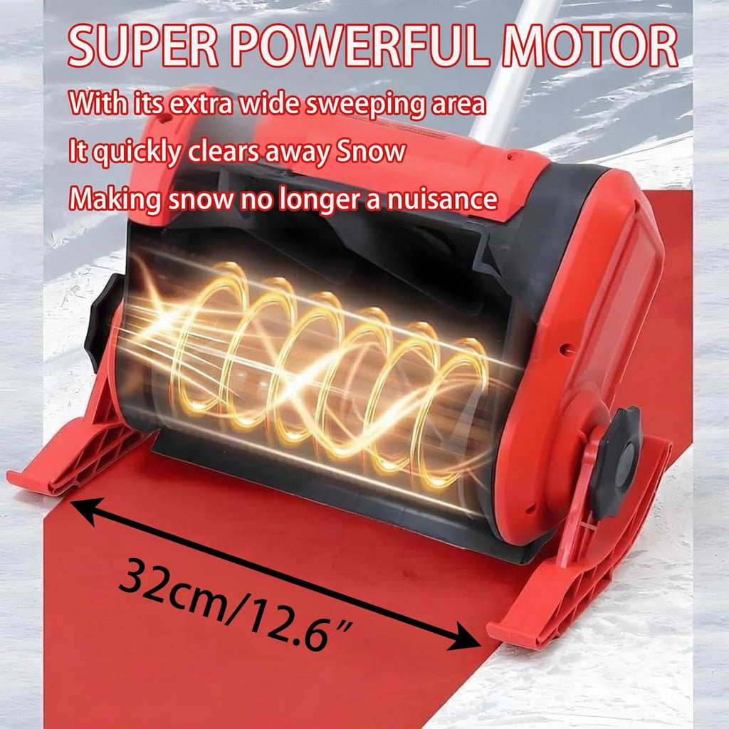 ORIDLECTAL Fraise à Neige, Deneigeuse Electrique, Déneigement pour Allées, Batterie 20V 4Ah, Moteur Haute Puissance 1200W, Portée 16cm, Léger et Facile à Manipuler