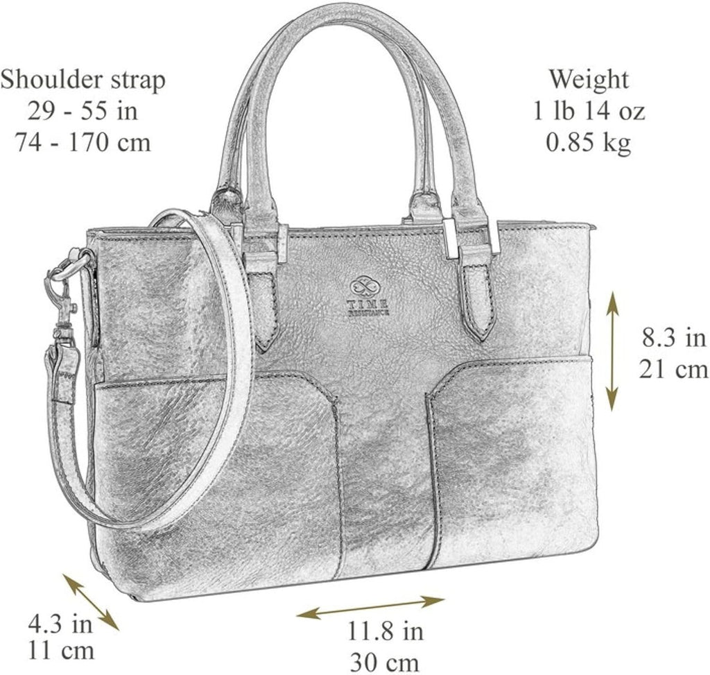 Time Resistance Tote bag en cuir pour femme - Sac à main moderne - Tote bag cuir