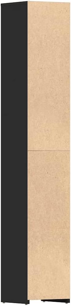 AJJHUUKI Ensemble de meubles de salle de bain - Meuble de salle de bain - Noir - 30 x 30 x 183,5 cm - Bois d'ingénierie