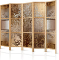 decomonkey 5 Panneaux Séparateur de pièce - 225 x 171cm Arbre Brun Oriental séparation intérieur pour décoration intérieure, Chambre à Coucher, Salon, Salle