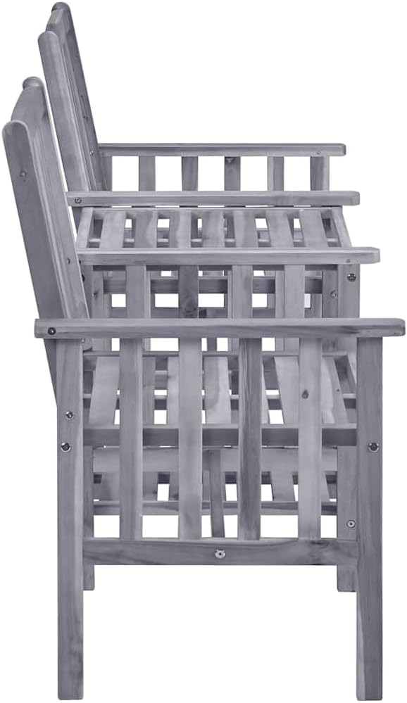 Générique Chaises de Jardin avec Table à thé et Coussins Acacia Solide,Salons de Jardin,3061312