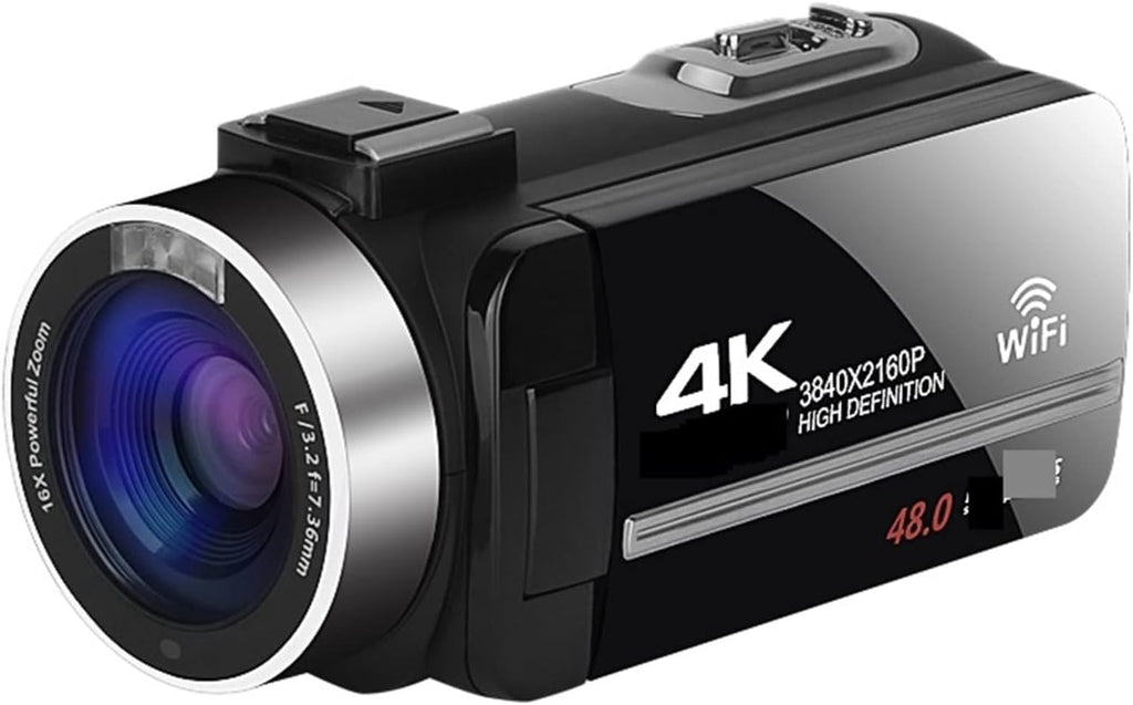Caméscope Professionnel 4K caméra vidéo numérique for Le Streaming Vlog enregistreur 18X stabilisateur de Webcam en accéléré Cadeau pour débutants(64G SD Card,NA-U600-LT)