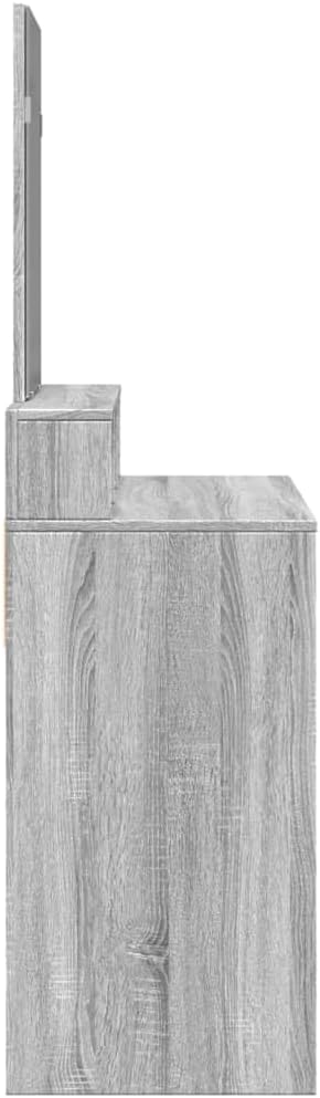 AJJHUUKI Coiffeuse avec miroir Gris Sonoma 80 x 41 x 144,5 cm - Meubles, armoires et rangement, coiffeuses pour chambre à coucher