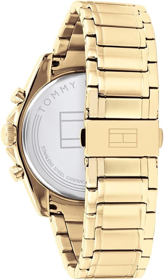 Tommy Hilfiger Montre Analogique Multifunction à Quartz pour Homme avec Bracelet en Acier Inoxydable et en Piel