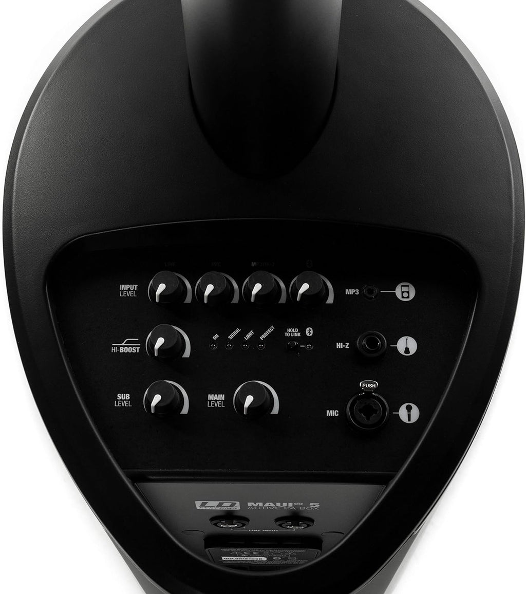 LD Systems MAUI 5 - Système sono colonne ultra-portable avec mixeur intégré et Bluetooth