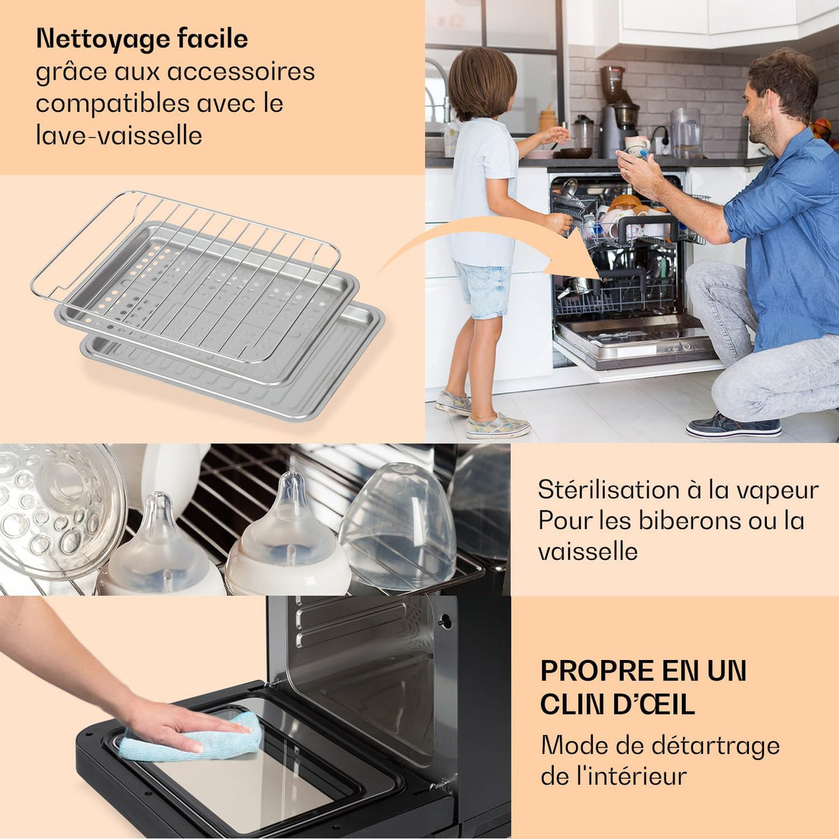 Klarstein Friteuse Sans Huile avec Fonction Maintien au Chaud, Friteuse Air Chaud Air Fryer XL 2450W, Mini Friteuse Electrique Sans Huile, Airfryer 18L à Chauffage Rapide, Minuterie, 10 Programmes
