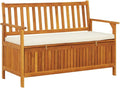 vidaXL Banc de Rangement de Jardin Siège Coffre Stockage Bois d'Acacia Massif