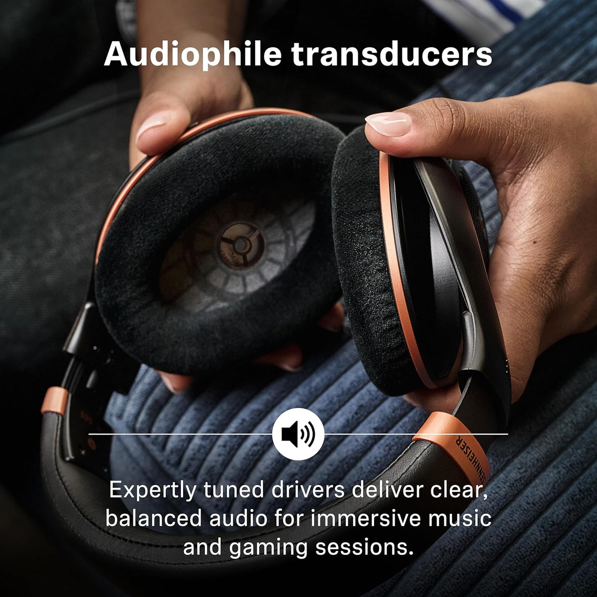 Sennheiser HD 505 - Casque Gaming Filaire Over Ear avec Son Transparent et Basses Contrôlées, Confort Amélioré, Studio pour Musique, Travail, Casque PS4, Audiophiles, Étudiants, Voyage, Édition Cuivre