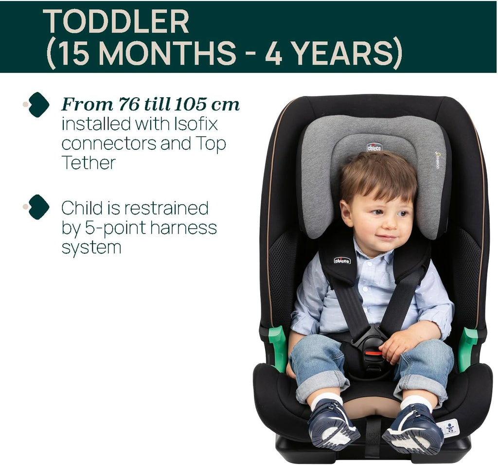 Chicco Siège Auto Seat&Go I-Size, avec Système Isofix, pour Enfants Mesurant Entre 76 et 150 cm, Utilisable à Partir de 15 Mois, Rembourrage Supplémentaire, Réducteur Inclus