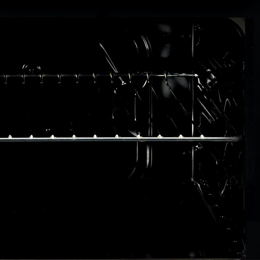 Cata Four statique SES 6004 BK 4 fonctions porte panoramique Full Glass Nettoyage AquaSmart Éclairage intérieur Largeur 60 cm Grande capacité 62 L Éclairage intérieur Finition inox Verre noir