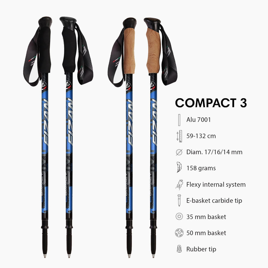 Fizan Compact, bâtons de randonnée Mixte Adulte Taille Unique