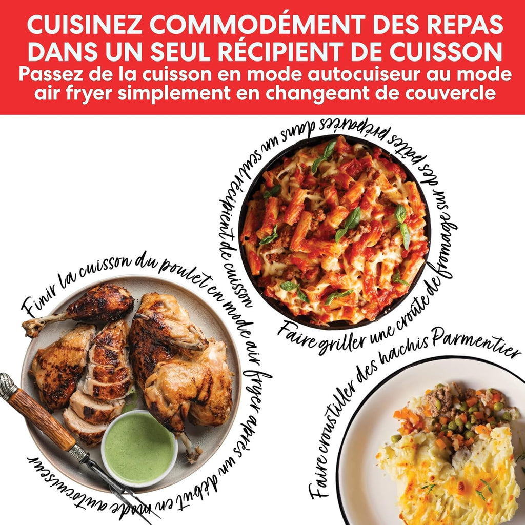 Instant Pot Duo Effet Croustillant, Multicuiseur 11 en 1 - Autcuiseur Friteuse à Air, Cuisson Lente, à la Vapeur, Sous-Vide, Déshydrateur, Chauffe-Plat et Fonction Pâtisserie - 5.7 L