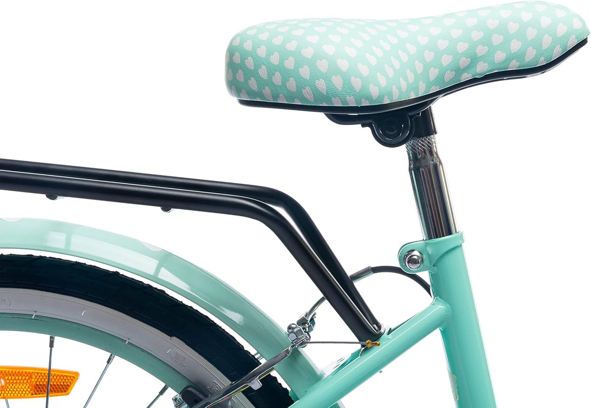 Heart Bike Vélo pour Une Fille 20 Pouces, Vélo Enfant 6-10 Ans, 6 Vitesses Shimano, vélo d'enfant Ans Hauteur réglable