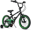 Glerc Razor Vélo Enfant 12 14 16 Pouces Style BMX pour Garçons de 2-8 Ans avec Stabilisateurs & Béquille & Sonnette, Couleurs Multiples
