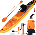 Freein Planche à pagaie Gonflable Sup avec siège de Kayak, Planches Sup pour Adultes 305x84x15cm, Accessoires Stand-Up Paddling ISUP, Adaptateur de Pompe, pagaie Sup Kayak