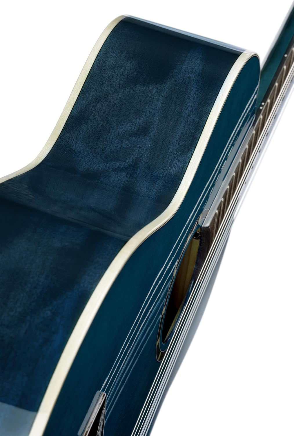 Ortega Guitars Guitare Classique 4/4 - Slim Neck - Family Series - Housse Incluse - Épicéa / Acajou, Bleu R121SNOC