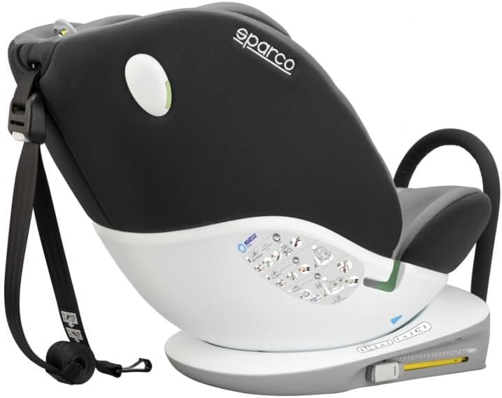 Siège Auto Bébé Enfant Sparco Isofix Rotatif 360° i-Size 40–150cm – ECE R129/03 – Réducteur Inclus – Sécurité Maximale et Confort – Installation Face/Dos Route