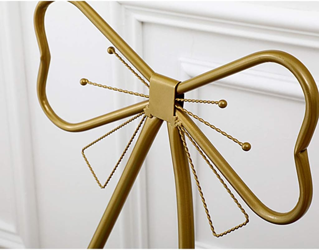 Tabouret de maquillage en forme de papillon en fer doré, chaise créative en cuir synthétique pour coiffeuse, meubles de salle à manger de 87 cm de hauteur, siège blanc élégant pour un usage domestique