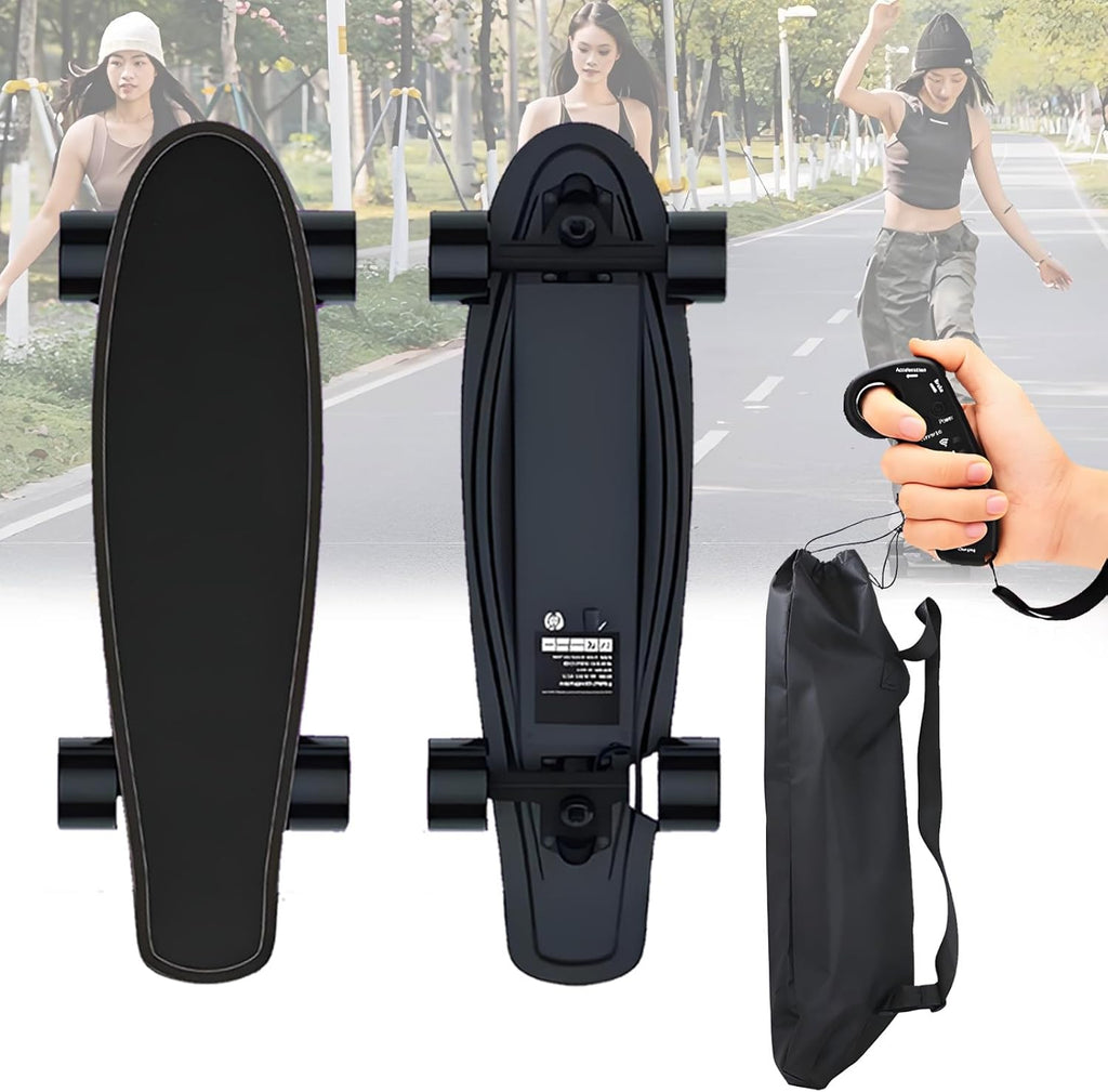 PxkVrin Skateboard électrique avec télécommande, autonomie de 24 km, capacité de Charge de 80 kg, pour Adultes/Femmes/Hommes. B-1