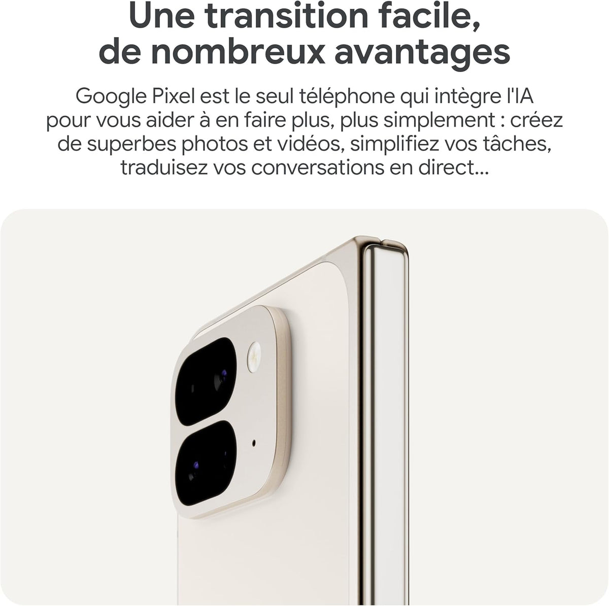 Google Pixel 9 Pro Fold - Smartphone Android débloqué avec Gemini - Triple Appareil Photo arrière avancé - Écran Pliable - Vidéo en Mode Mains Libres - Noir Volcanique, 256GB