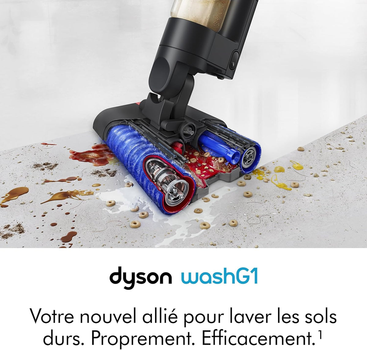Dyson WashG1 Nettoyeur de sols durs – Nettoyage Humide Puissant (Noir/Bleu)