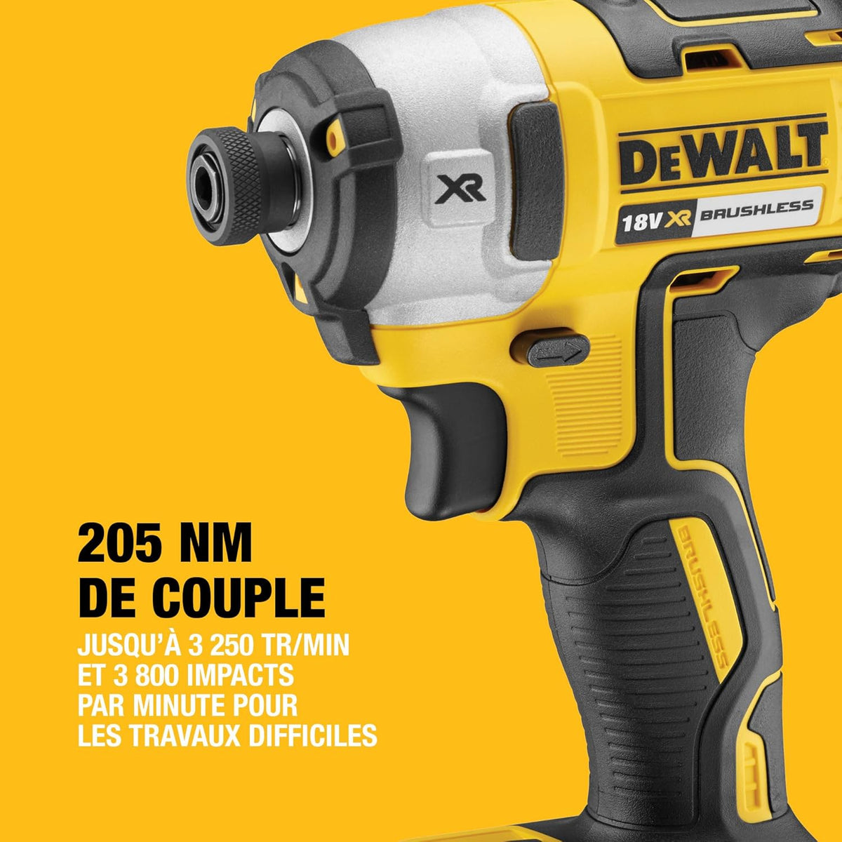 Kit Double18V XR Brushless – Comprend une Perceuse à Percussion Brushless, une Visseuse à Chocs, une Boîte de Rangement, un Chargeur Multivoltage et Deux Batteries XR 5Ah, DCK266P2-QW