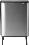 Brabantia - 130649 - Poubelle Bo Touch Bin Hi, 2x30L, Matt Steel Fingerprint Proof