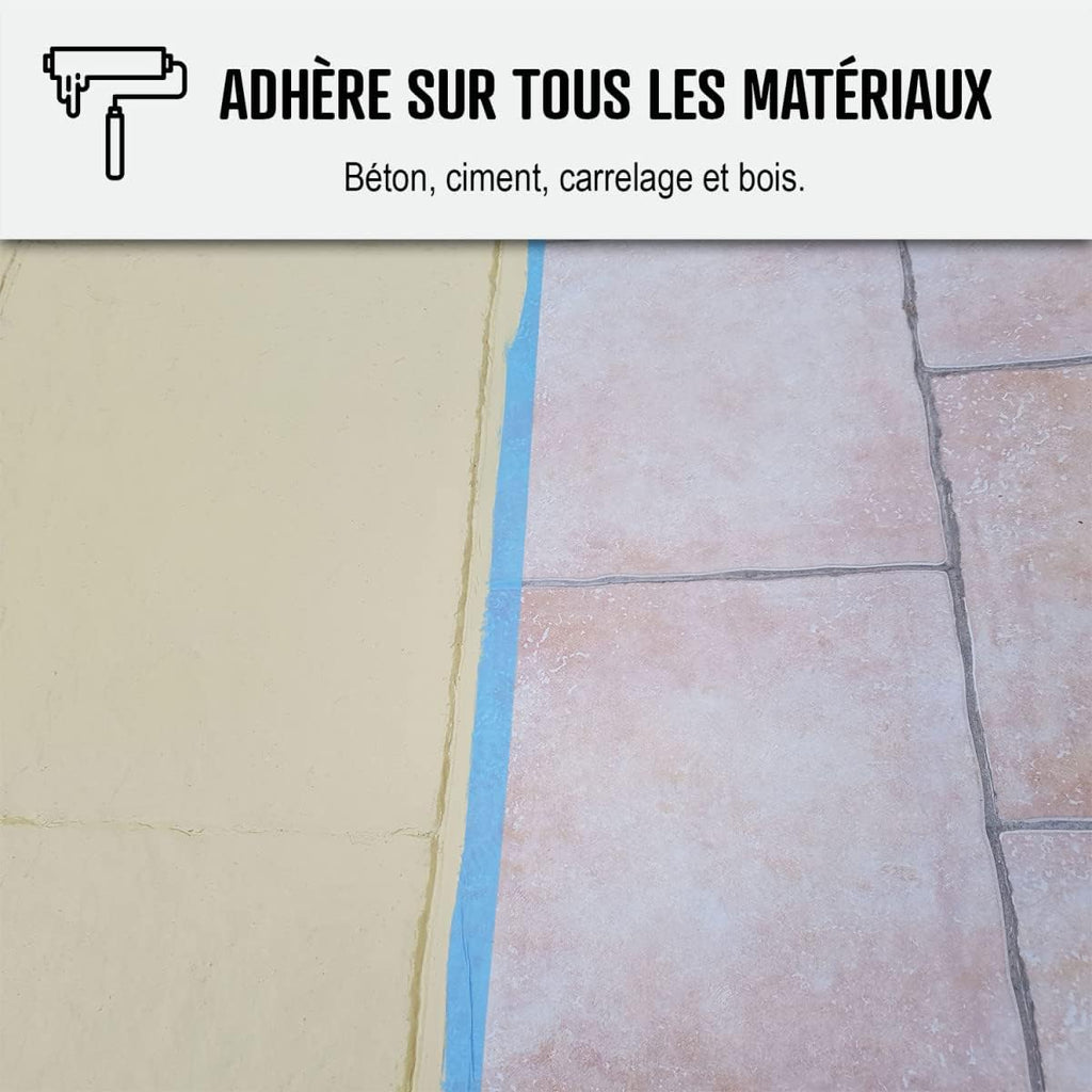 ARCANE INDUSTRIES Peinture Sol extérieur intérieur pour béton, Haute résistance, Non jaunissante : Solthane - 5 kg Ivoire Clair - RAL 1015