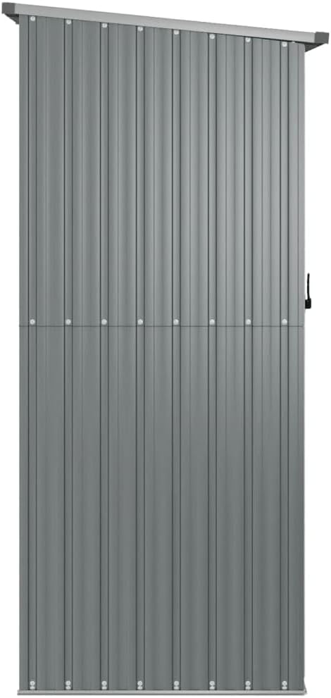 vidaXL Abri de Jardin Hangar de Stockage Abri de Rangement Remise à Outils Maison d'Extérieur Gris 180,5x97x209,5 cm Acier Galvanisé
