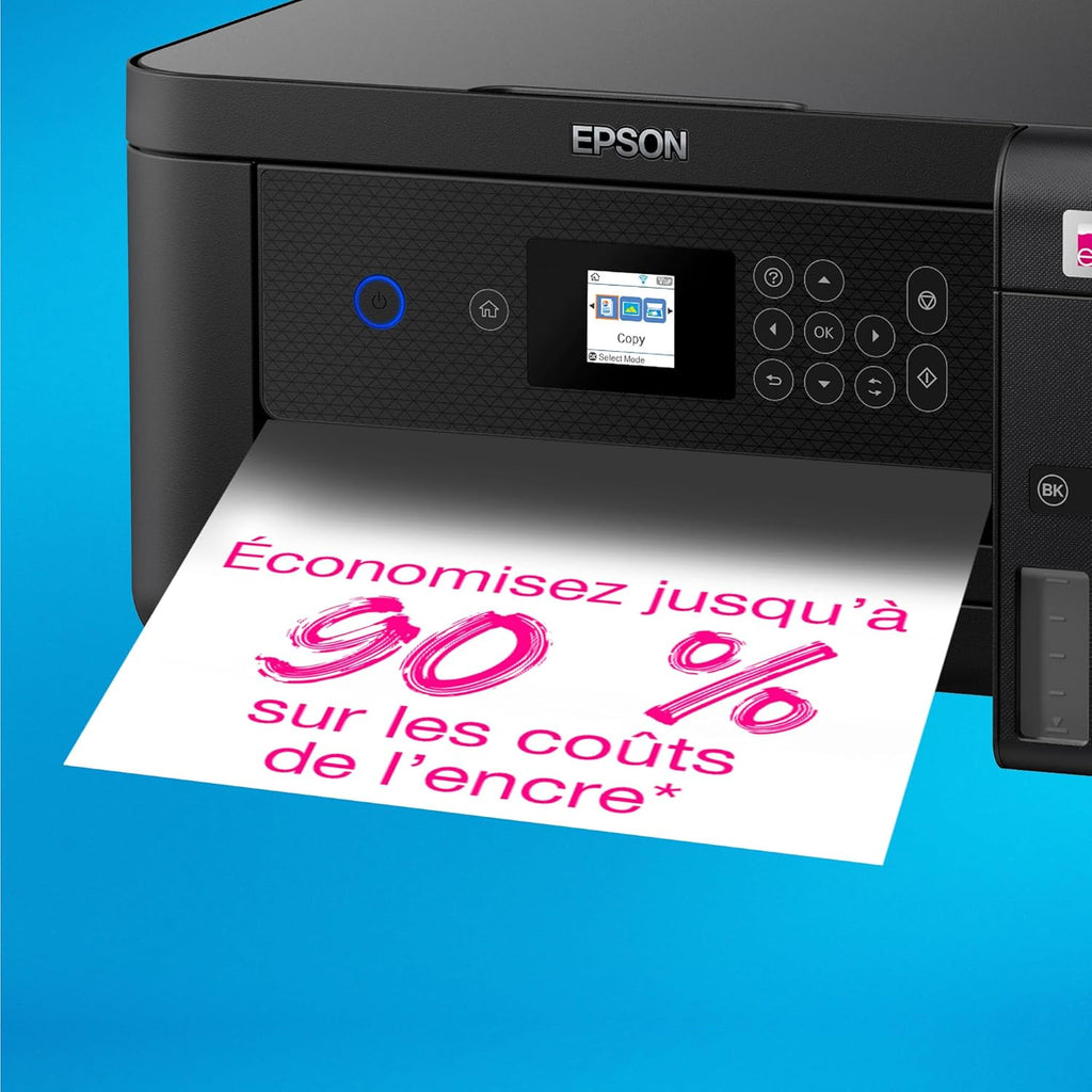 EcoTank ET-2850 A4 Imprimante Multifonction Wi-FI avec réservoir d'encre jusqu'à 3 Ans d'encre Incluse