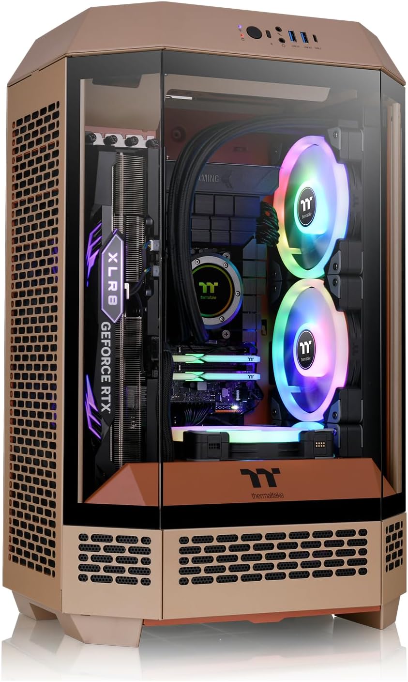 THERMALTAKE The Tower 300 | Boîtier Gaming Moyen Tour | Gravel Sand