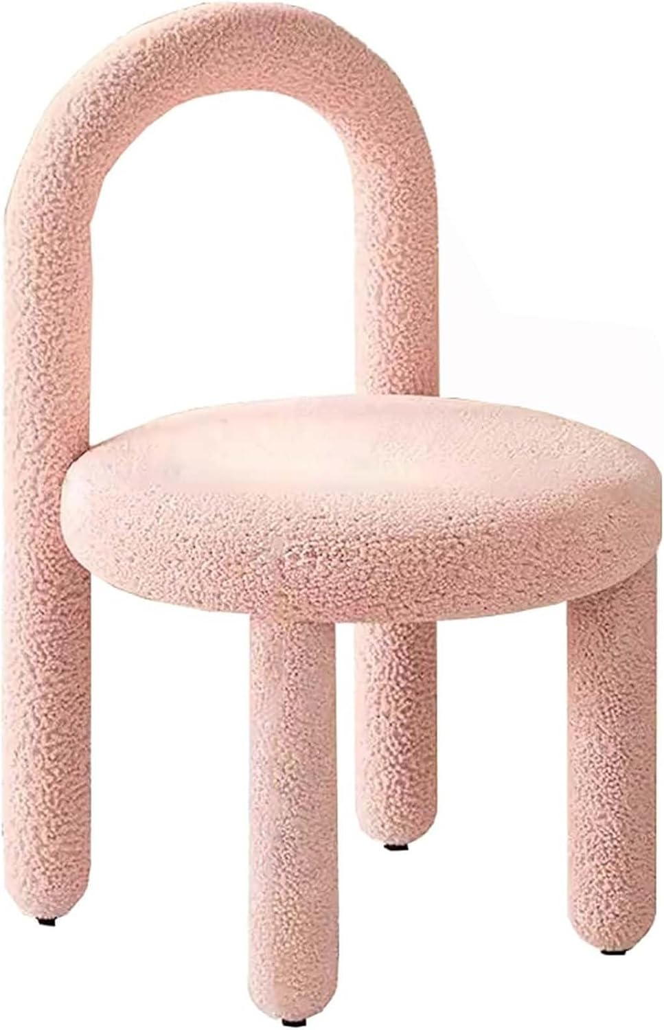 Chaise de coiffeuse rose pour chambre à coucher, maquillage simple, épais, haut de gamme, siège de luxe pour chambre à coucher ou salon, chaise de maquillage élégante et confortable