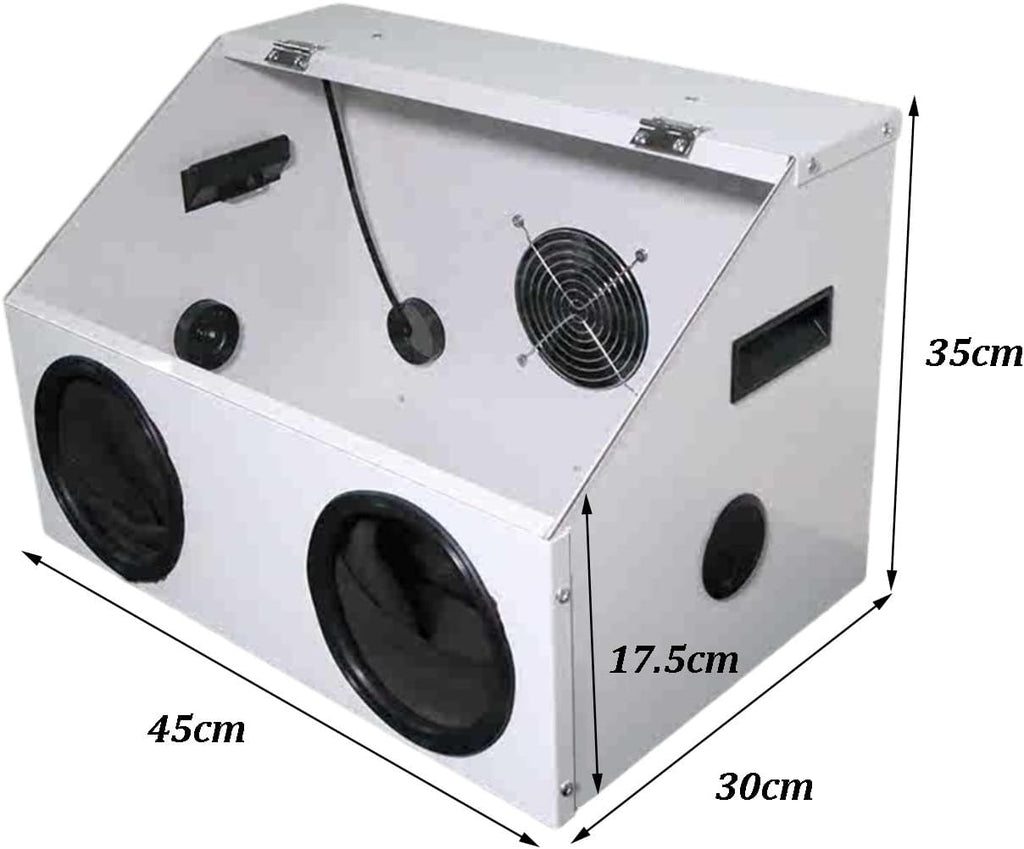 Polisseuse De Table Électrique Entièrement Fermée, Boîte À Poussière Fermée À 2 Trous Avec Éclairage LED Et Ventilateur, Conception Avec Trous Latéraux Gauche Et Droit(45cm)