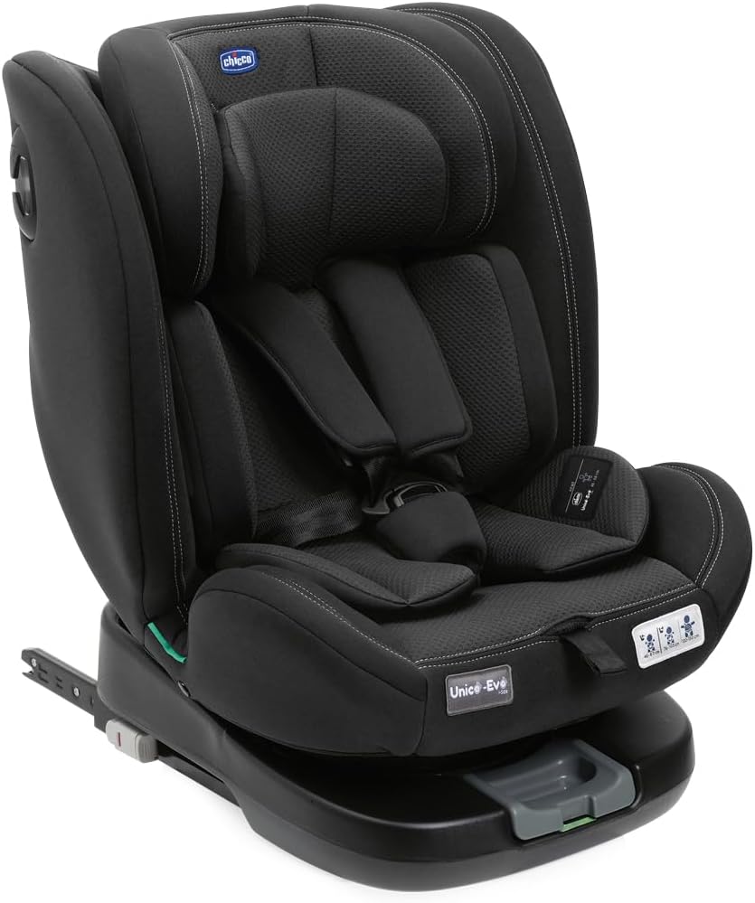 Chicco UnicoEvoI-Size, Siège Auto 0-36 Kg, homologué ECE R129/03, Isofix 360° pivotant et inclinable, Groupe 0+/1/2/3 De 0 à 12 ans, Black