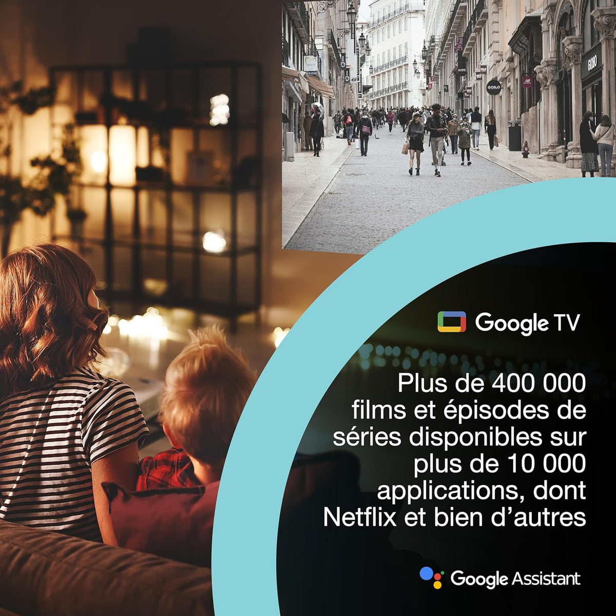Lifestudio Pop EF-61W Blanc Diamant, Projecteur portatif Smart, Google TV, Full HD, Utilisation en intérieur/extérieur, Garantie de 5 Ans*