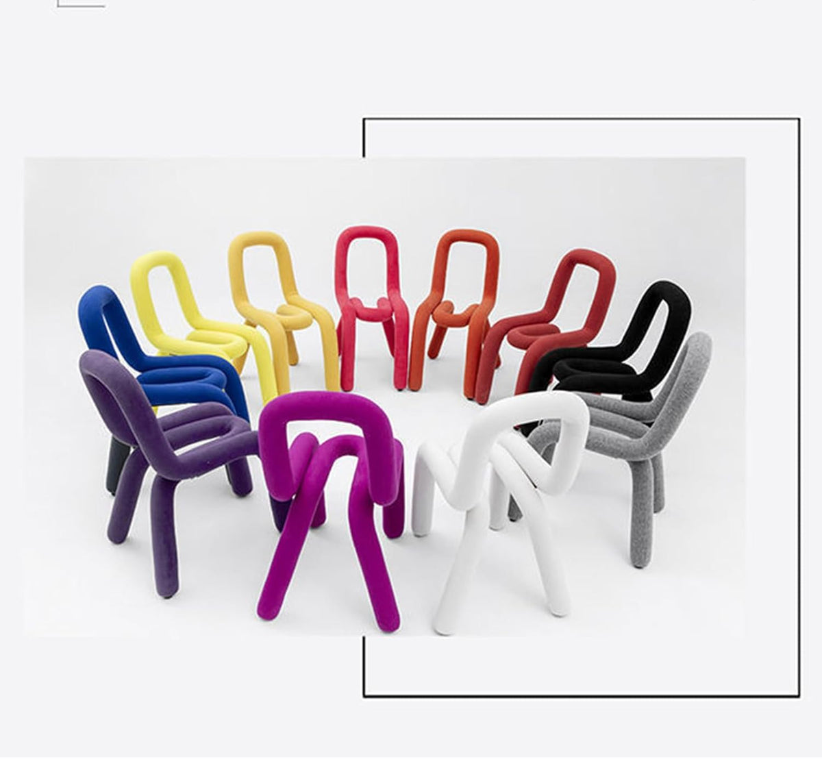 Chaise de coiffeuse pour chambre à coucher et salon avec repose-pieds - Siège confortable pour adultes - 46 x 76 cm - Bleu