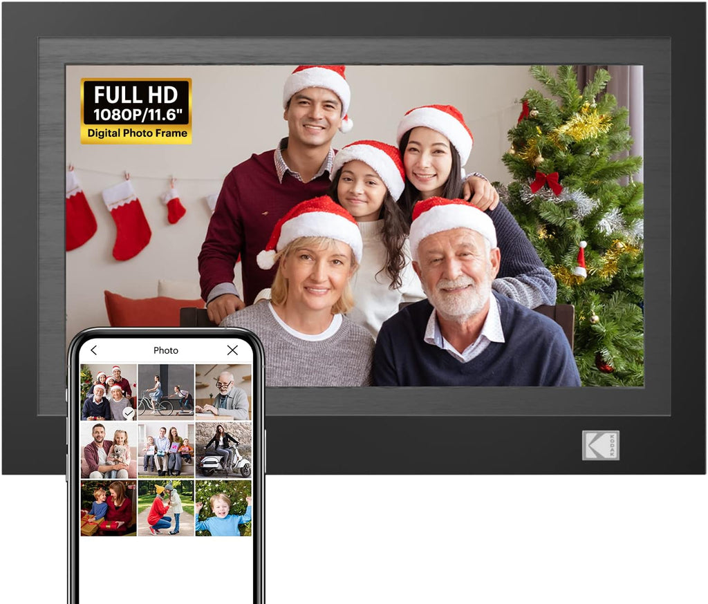 Cadre Photo numérique WiFi HD 1920 x 1080 Kodak Touch Cadre Photo électronique Intelligent 11,6" avec mémoire de 32 Go