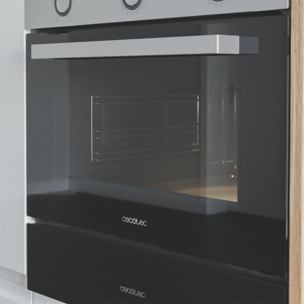 Cecotec Four Encastrable 45 cm Bolero Hexa C134500 Inox A. 2600W, Capacité de 56L, Faible Consommation, 4 Fonctions, Minuterie, Nettoyage à la Vapeur, Cuisson à la Vapeur