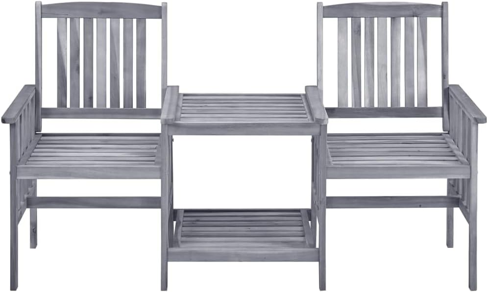 Générique Chaises de Jardin avec Table à thé et Coussins Acacia Solide,Salons de Jardin,3061317